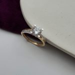 انگشتر طلا سولیتر دو رنگ